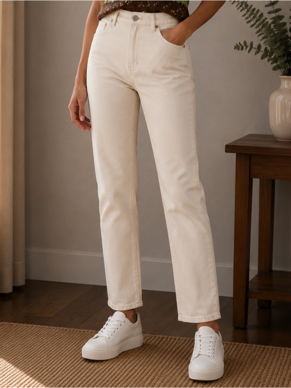 Ted Baker London Cream Denim Jeans
